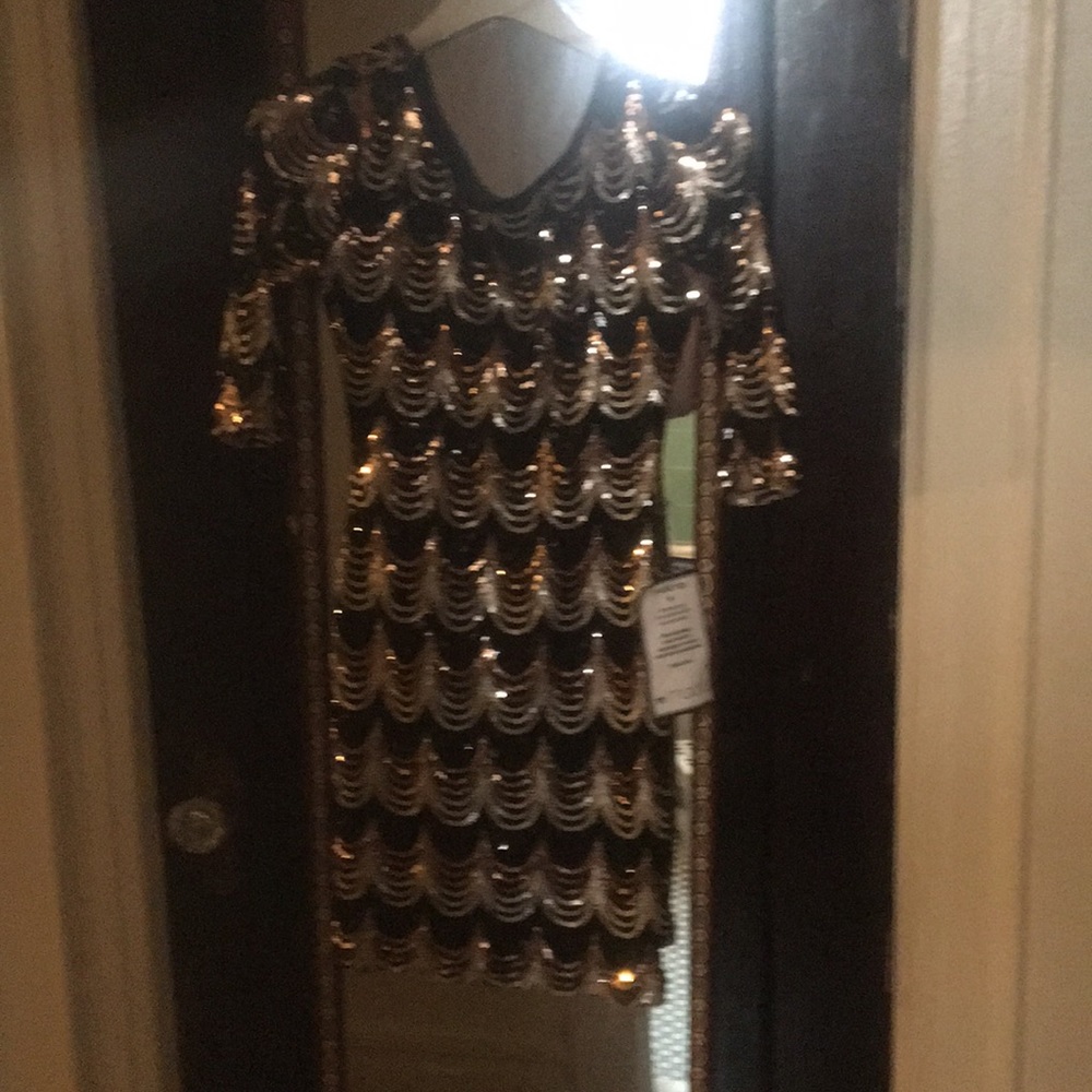 Sequin and sheer dress